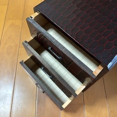 鎌倉彫　3段化粧箱　文箱の画像