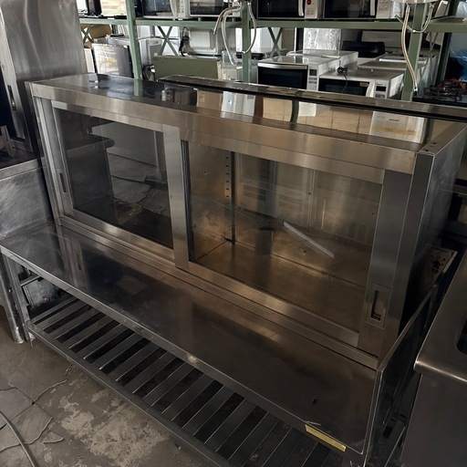 業務用 ガラス戸 吊り戸棚 吊戸棚 食器棚 厨房　1500×300×600高さ