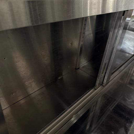 業務用 ガラス戸 吊り戸棚 吊戸棚 食器棚 厨房　1500×300×600高さ