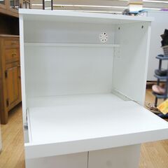 ミドルレンジボード レンジ台 幅60×奥行40×高さ89cm ニトリ 白 ホワイト キッチンボード 札幌市 清田区 平岡の画像
