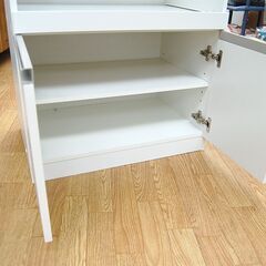 ミドルレンジボード レンジ台 幅60×奥行40×高さ89cm ニトリ 白 ホワイト キッチンボード 札幌市 清田区 平岡の画像
