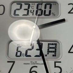 ●シチズン 温度、湿度計付 電波時計●の画像