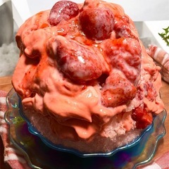 【果実の国カップルズ】こだわりの無農薬いちごを使ったエスプーマかき氷