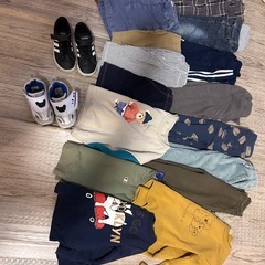 100cmラルフローレン　シャツとパンツ、甚兵衛、靴のセットの画像