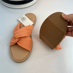 新品タグ付　麻綿混　サンダルの画像