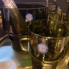 昭和レトロ　佐々木ガラス　アイスペールとグラスの画像