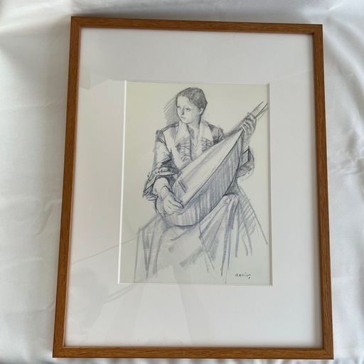 小磯良平の植物画 コガネバナ／ボタニカル 額装 R.Koiso(絵画