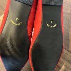 パンプス 赤 Lサイズ 新品未使用品の画像