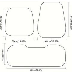 未使用カメリア柄カーシート7点セット シートクッションオールシー対応ズンの画像