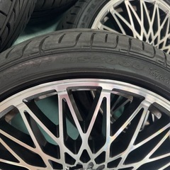 アルミホイール Pavone パヴォーネ ロクサーニ 18インチ 215/40R18 89W 7.5J 極上品　4本　グッドイヤーバリ山タイヤ付き　PCD114.3 +48の画像