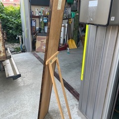 スタンドミラー　全身鏡　姿見鏡　木製　お洒落　省スペースの画像