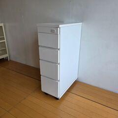 未使用訳あり スリムキッチンカウンター 幅25.5 チェスト ホ...