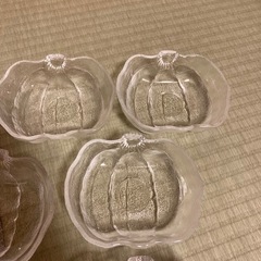 かぼちゃの形 お皿 ガラス食器の画像