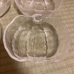 かぼちゃの形 お皿 ガラス食器の画像