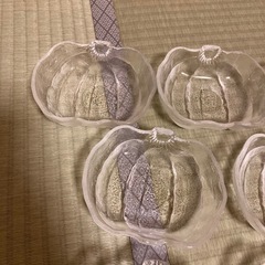 かぼちゃの形 お皿 ガラス食器の画像