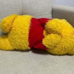 プーさん　ぬいぐるみ　高さ：約18cm 横幅：約50cm  奥行き：約24cm の画像