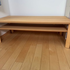 カリモク 棚付き リビング ローテーブル 美品  定価14万の画像