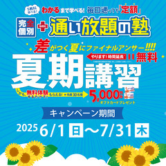 夏期講習生募集！の画像