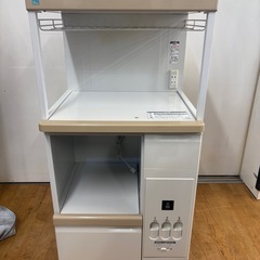 N1034★米びつ付きレンジ台★食器棚★レンジ台★幅560mm