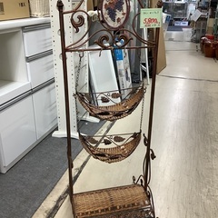 ラタン かごラック 管C250623CK (ベストバイ 静岡県袋井市)