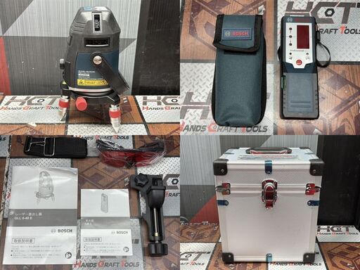 【中古】ボッシュ BOSCH GLL8-40E レーザー墨出し器 受光器付き ※未校正の為ジャンク品扱い【ハンズクラフト佐賀】