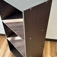 木目調三段BOX（ダークブラウン）の画像