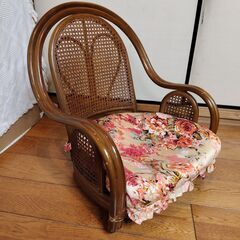 世田谷区近辺配送可能　木製 ラタン 藤製 アンティーク 家具 イ...