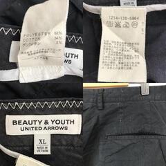 B&Y UNITED ARROWS【ユナイテッドアローズ】 パンツ【メンズXL/股下62cm/黒/black】BEAUTY&YOUTH/ズボン/ボトムス/Pants/Trouser◆BJ025-fの画像