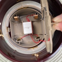 無料！盆提灯 白地 花柄 電池式の画像
