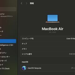 MacBook Air（M1,2020）256GB/8GB〈MGND3J/A〉⑥の画像