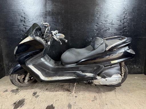 ★支払総額5.5万円★激安バイク続々入荷中！ 野田納車可能です！ ヤマハ グランドマジェスティ250 黒 SG15J 社外マフラー！ タンデムバー！ アルミステップ！ メッキパーツ！ フェンダーレス！ ☆支払総額5.5万円☆激安バイク続々入荷中！ 野田納車可能です