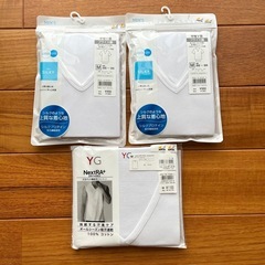【受渡者決定】紳士用Mサイズ　夏用肌着3点セット(半袖V 2枚は...