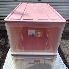 美品★2セット★衣装ケース★ピンクの画像