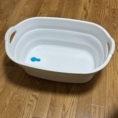 水抜き栓付き　折りたたみバスケットの画像