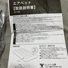 専用脱着式ポンプ付電動エアベット　山善の画像