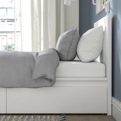 【極美品】IKEA MARM イケア マルム ダブルベッド 収納ボックス2個付きの画像