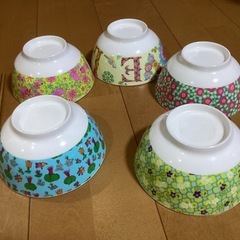 メラミン樹脂ボウル　5個セット  の画像