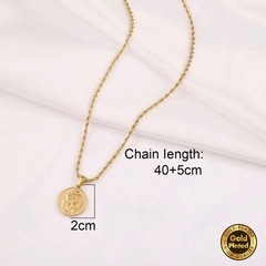 *《GOLD》*サージカルステンレス＊コインチャームネックレスの画像