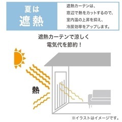 ニトリ　遮光カーテン2枚　135×100 プチフラワーの画像