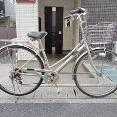 【中古】丸石サイクル　軽快車　FormatioN　シルバー　６段...