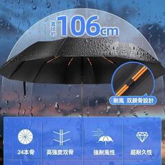 折りたたみ傘 大きいサイズ 自動開閉 uvカット 遮光 晴雨兼用傘 梅雨 豪雨の画像
