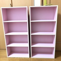 ピンク色のラック　2点まとめて！　本棚