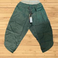【未使用】2XL  クロップドパンツ メンズ 綿麻風 サルエルパンツ ワイドパンツ 7分丈 涼しい ゆったり カジュアル 夏用 ウトドアの画像