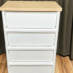 天板のみ木製の衣装ケースの画像