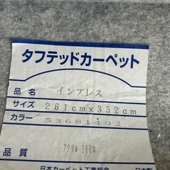 お話し中　車庫などに　大きめカーペット
