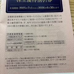 JR西日本　株主優待割引券の画像