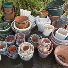 陶器鉢、プラ鉢