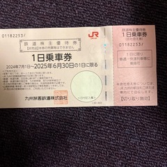 JR九州  1日乗車券　乗り放題