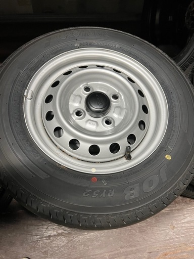【年中無休】 ☆新車外し☆ハイゼットカーゴ☆純正スチールタイヤホイール4本 タイヤ・ホイール