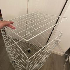 受付停止　ワイヤー　ゴミ箱　収納　ふたつきの画像